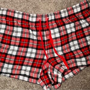 Plaid Women's Sleep Shorts - Red and Black